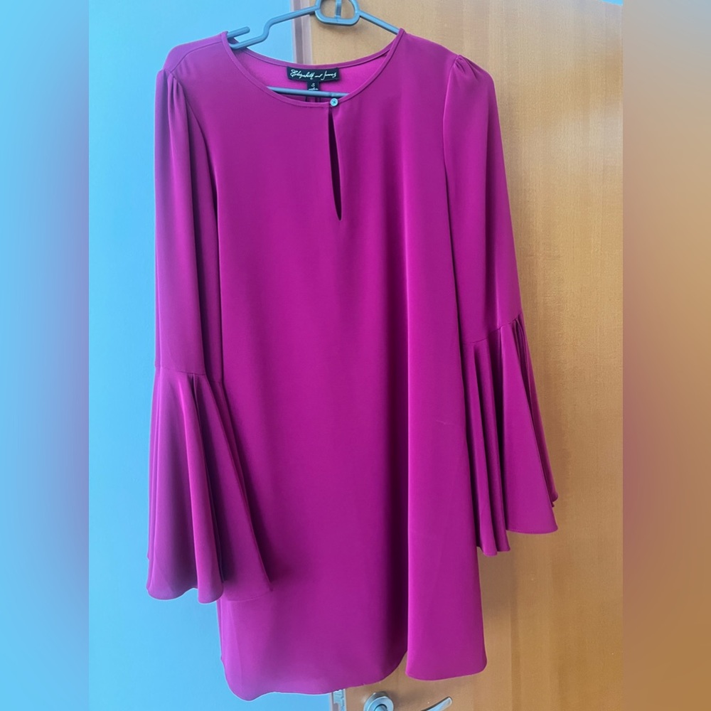 Fushia silk dress